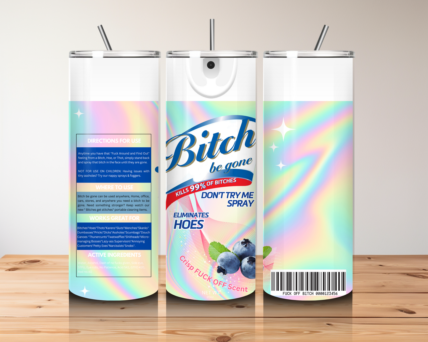 B BE GONE COLORFUL 20 OZ TUMBLER