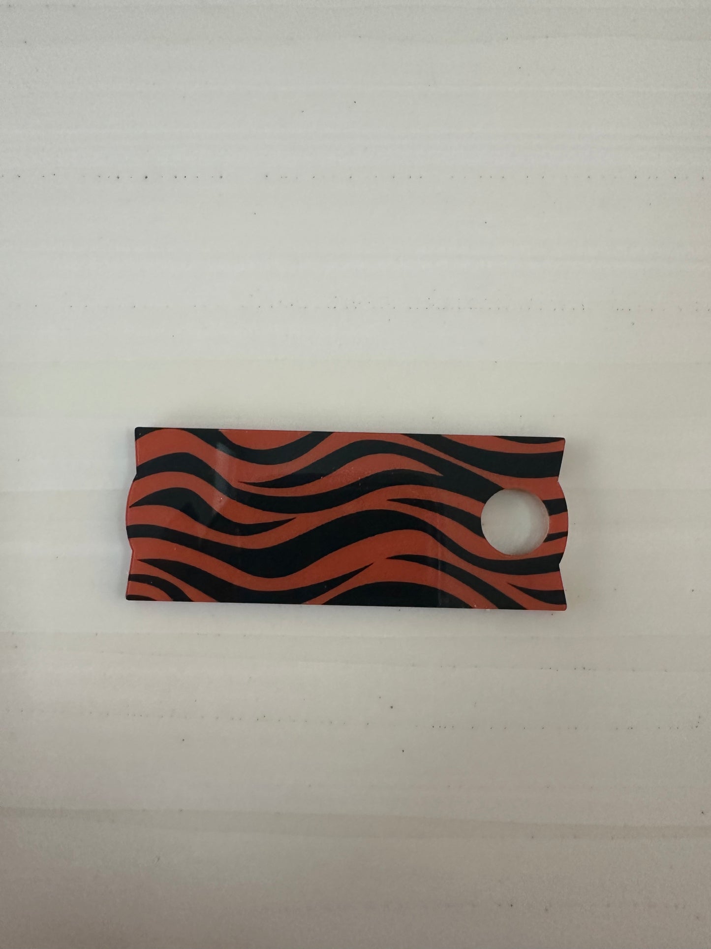 40 oz Tiger print name tag