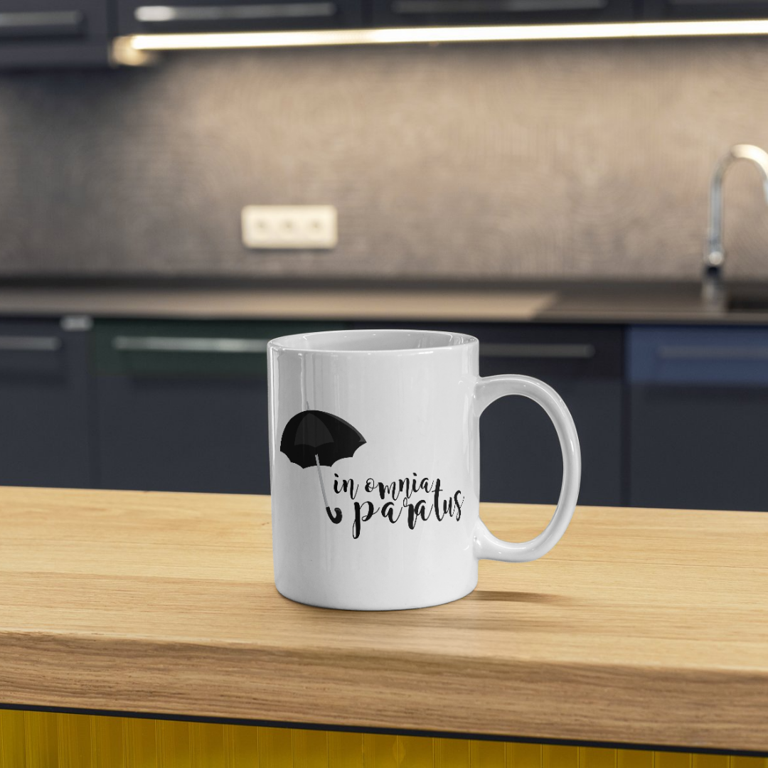 IN OMNIA PARATUS MUG