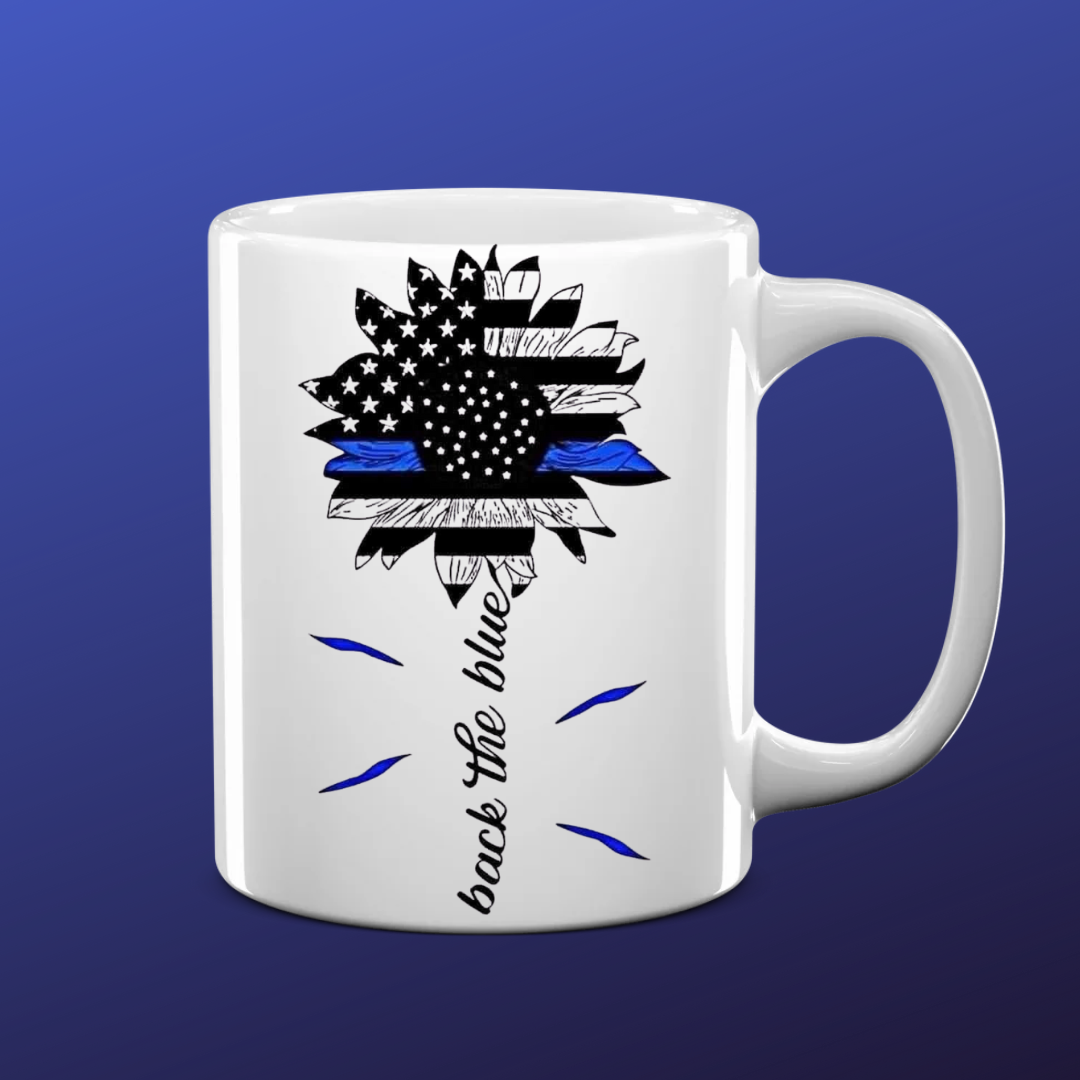 BACK THE BLUE FLOWER MUG
