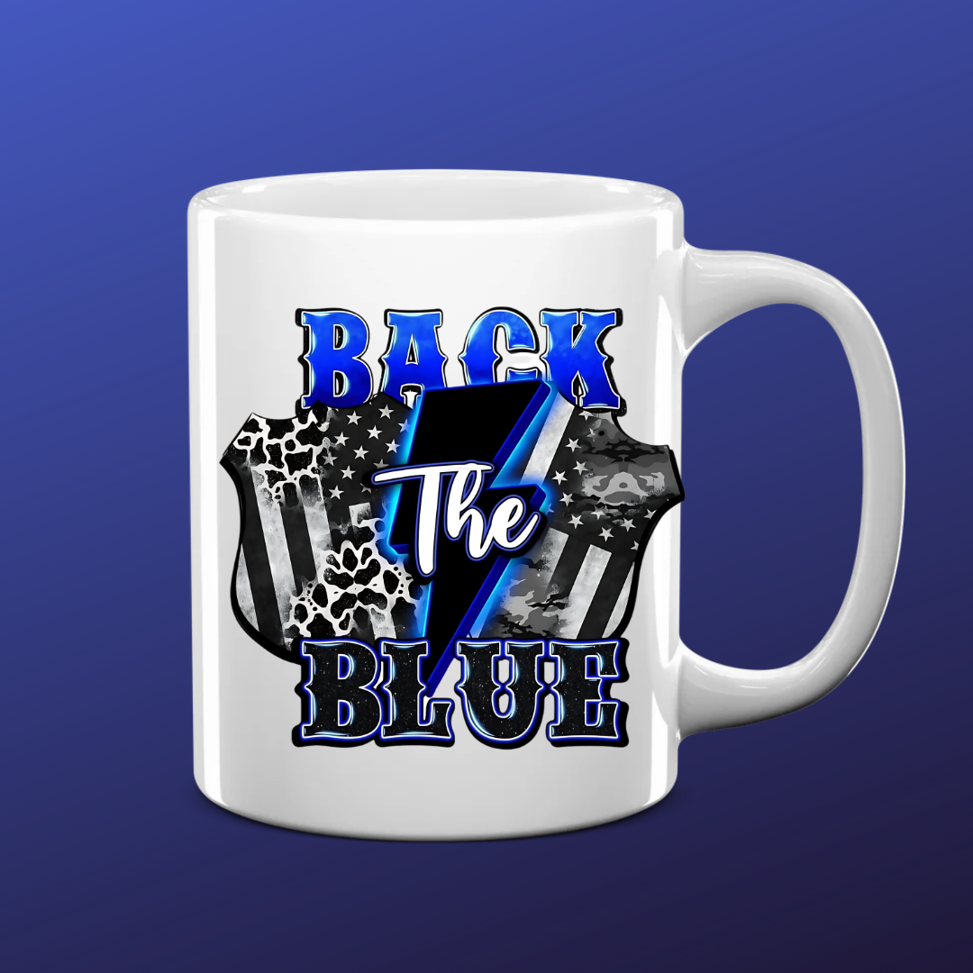BACK THE BLUE MUG