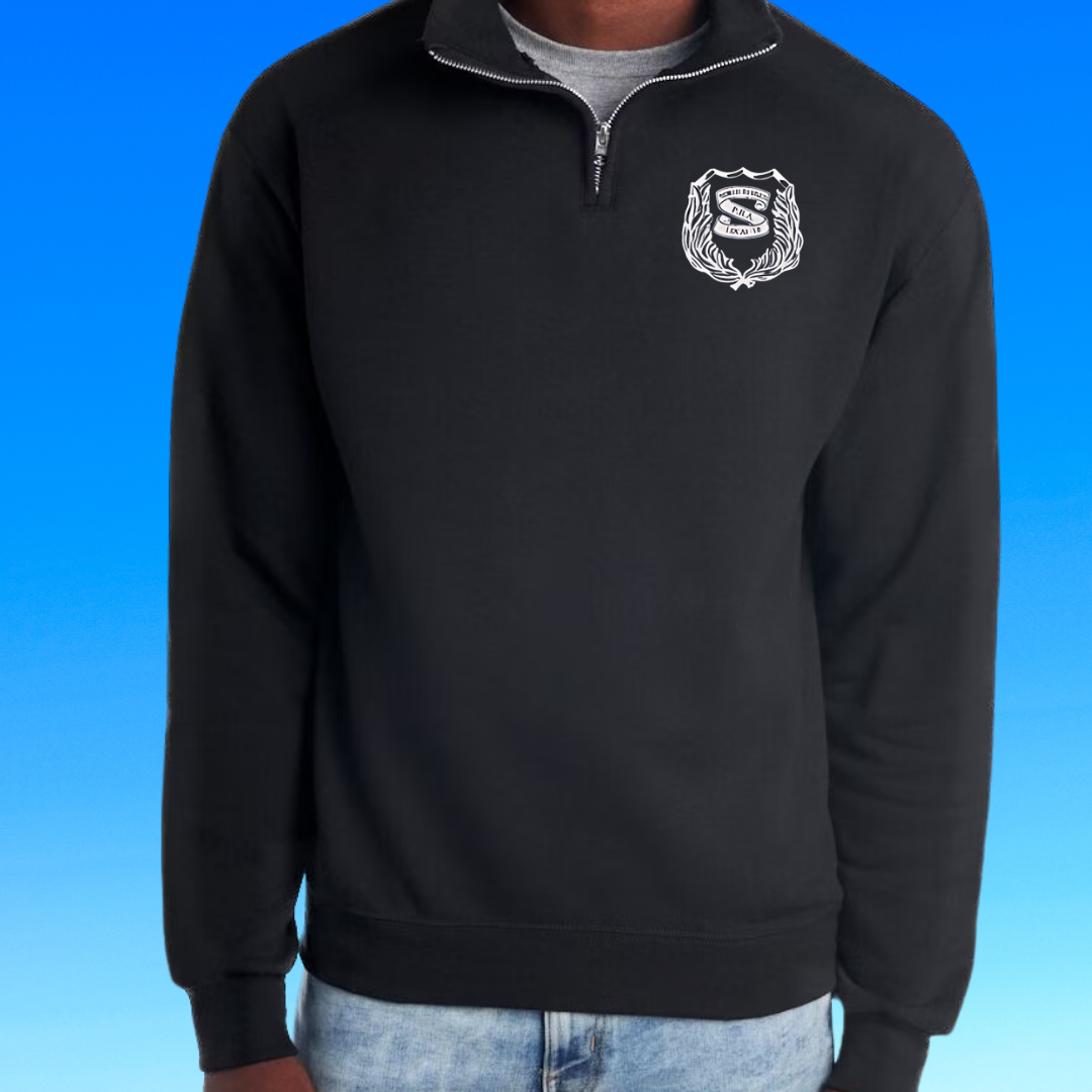 NB PBA LOCAL 18 1/4 ZIP WHITE LOGO