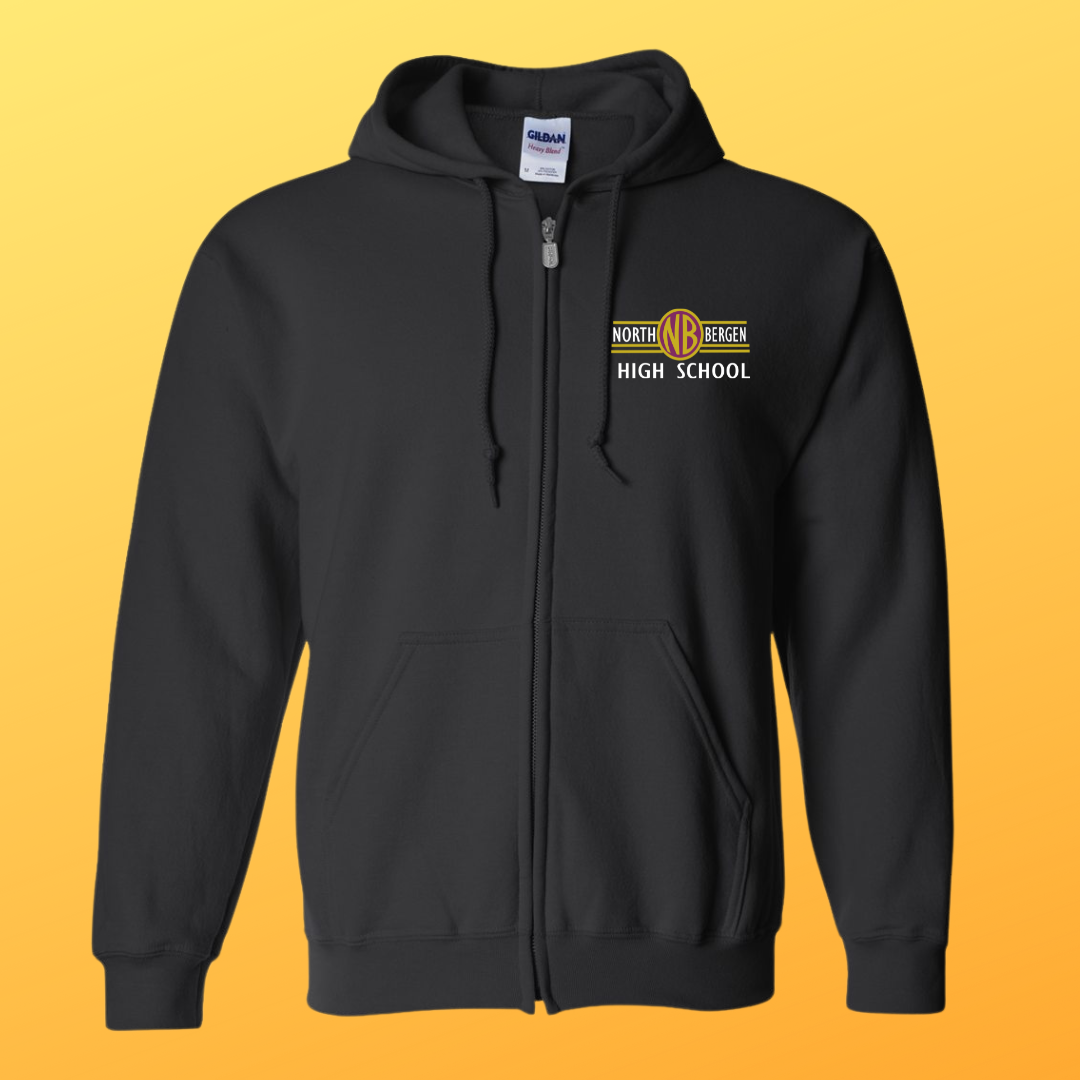 North Bergen High School zip up hoodie ADULT