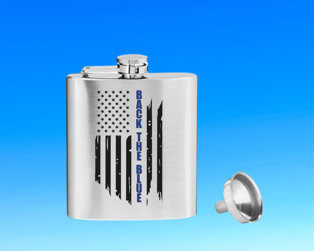 BACK THE BLUE FLASK
