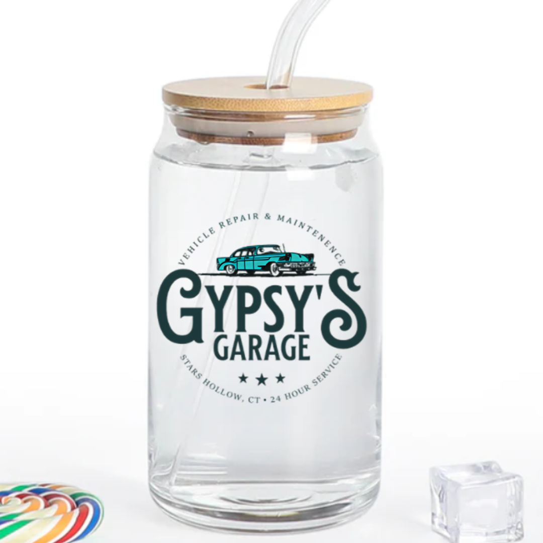 GYPSYS GARAGE 16 OZ GLASS