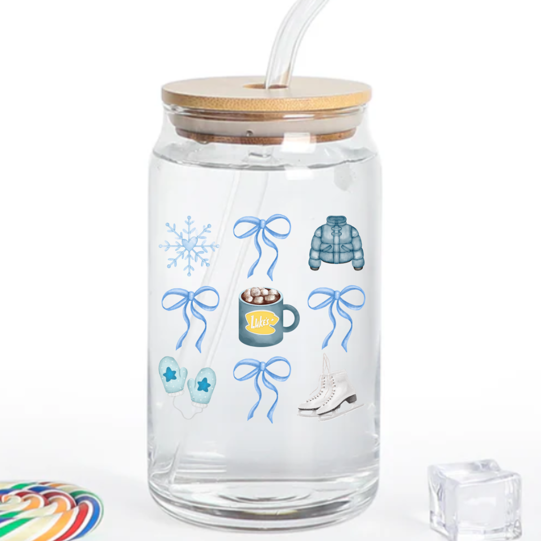 WINTER IN STARS HOLLOW 16 OZ GLASS
