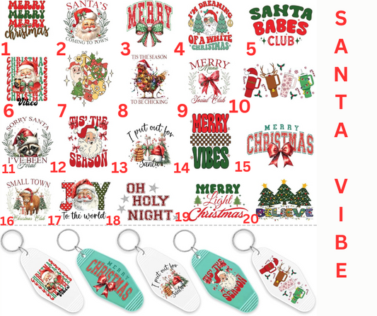 CHRISTMAS VIBES KEYCHAINS