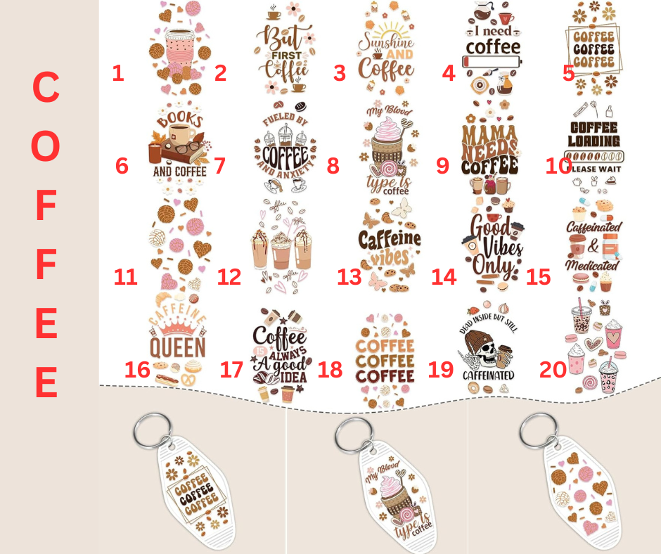 COFFEE LOVER KEYCHAINS