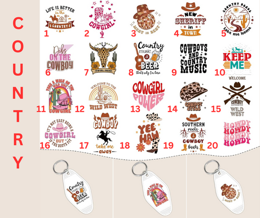 COUNTRY KEYCHAINS