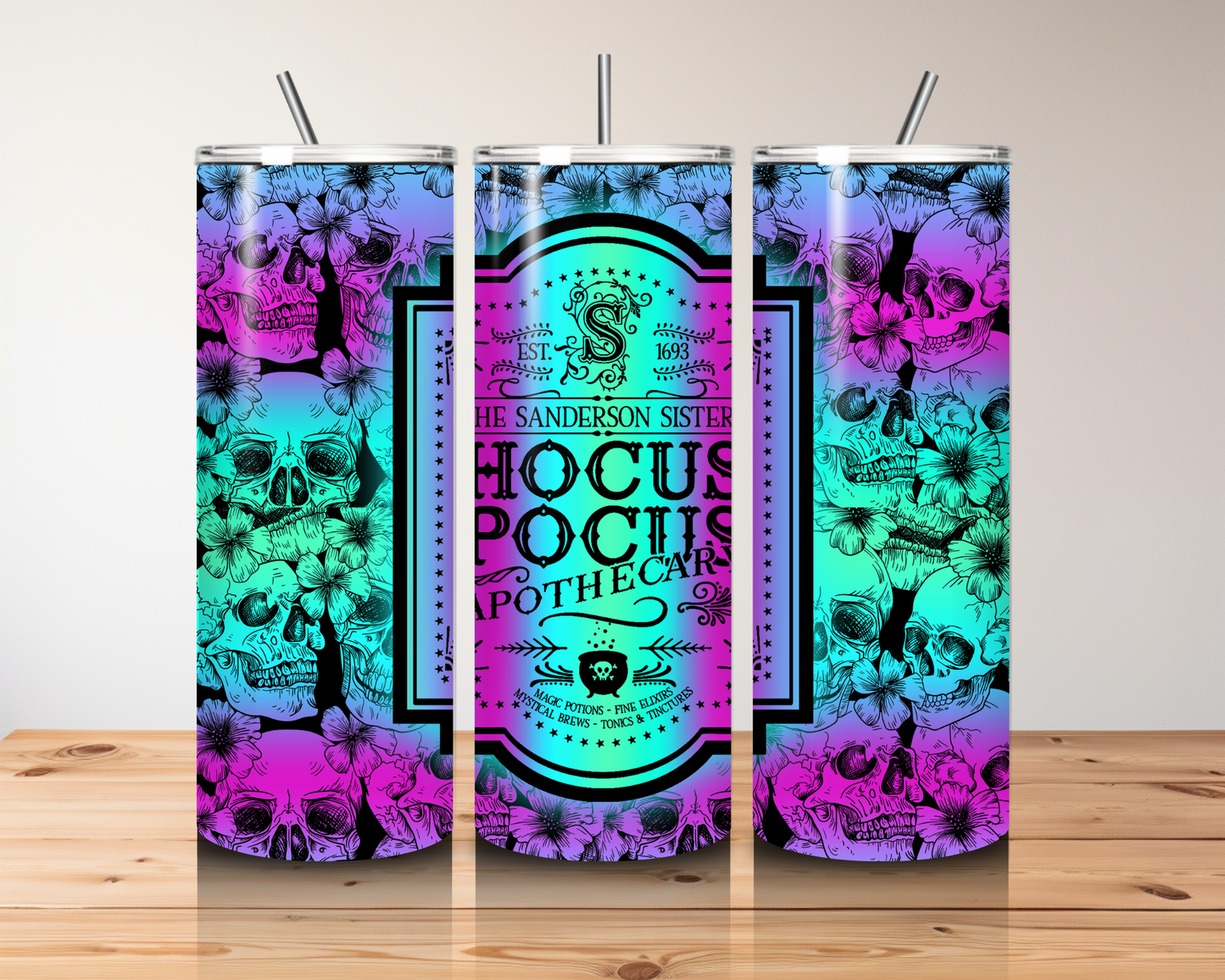 HOCUS POCUS FLORAL 20 OZ TUMBLER