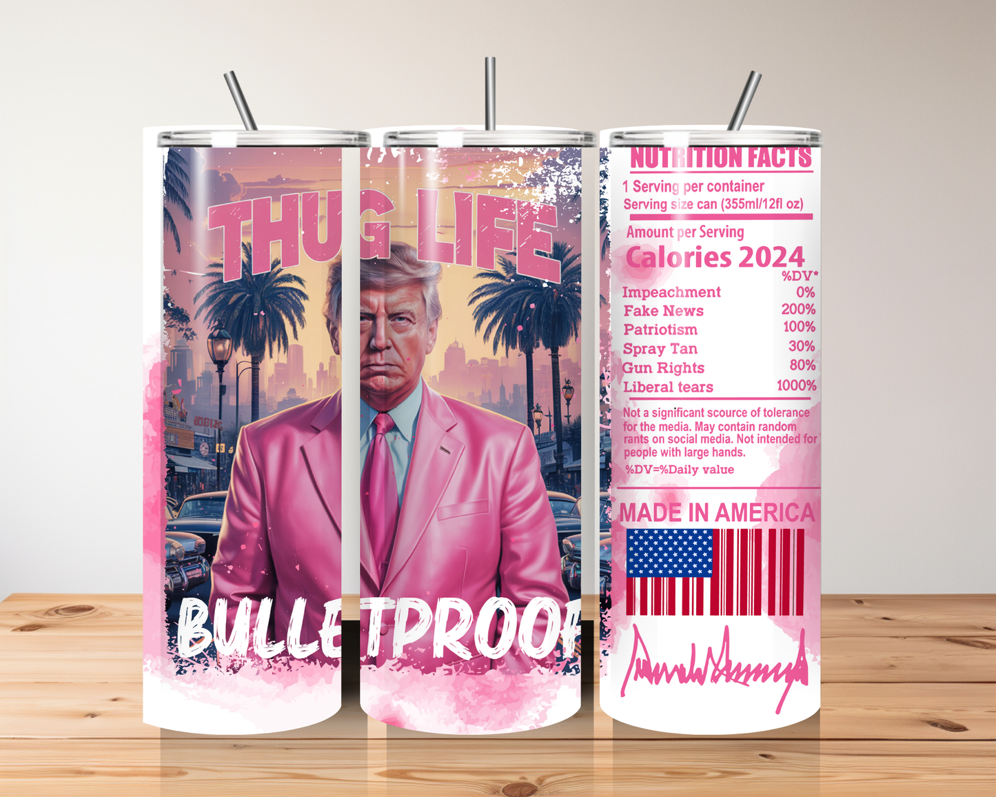 THUG LIFE BULLET PROOF 20 OZ TUMBLER