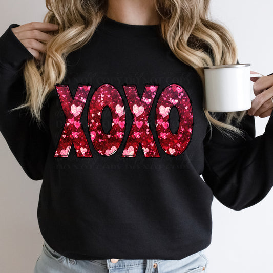 XOXO FAUX SEQUINS