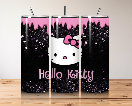 HELLO KITTY BLACK TUMBLER