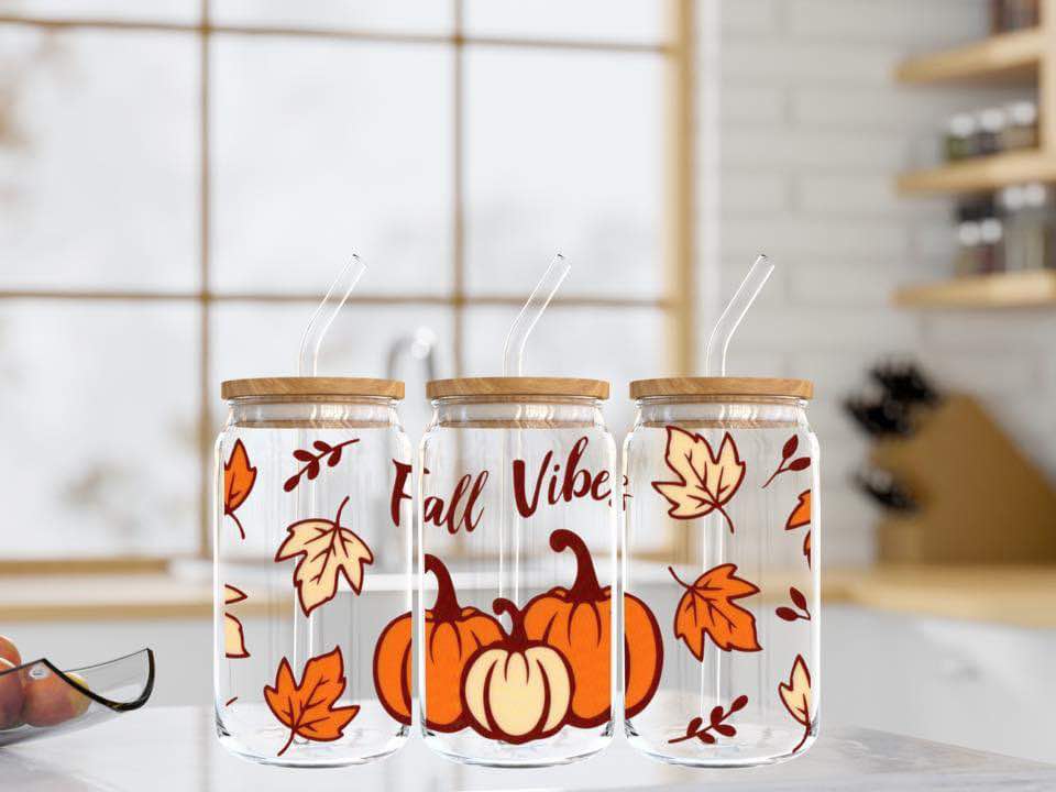 FALL LOVE 16 OZ GLASS