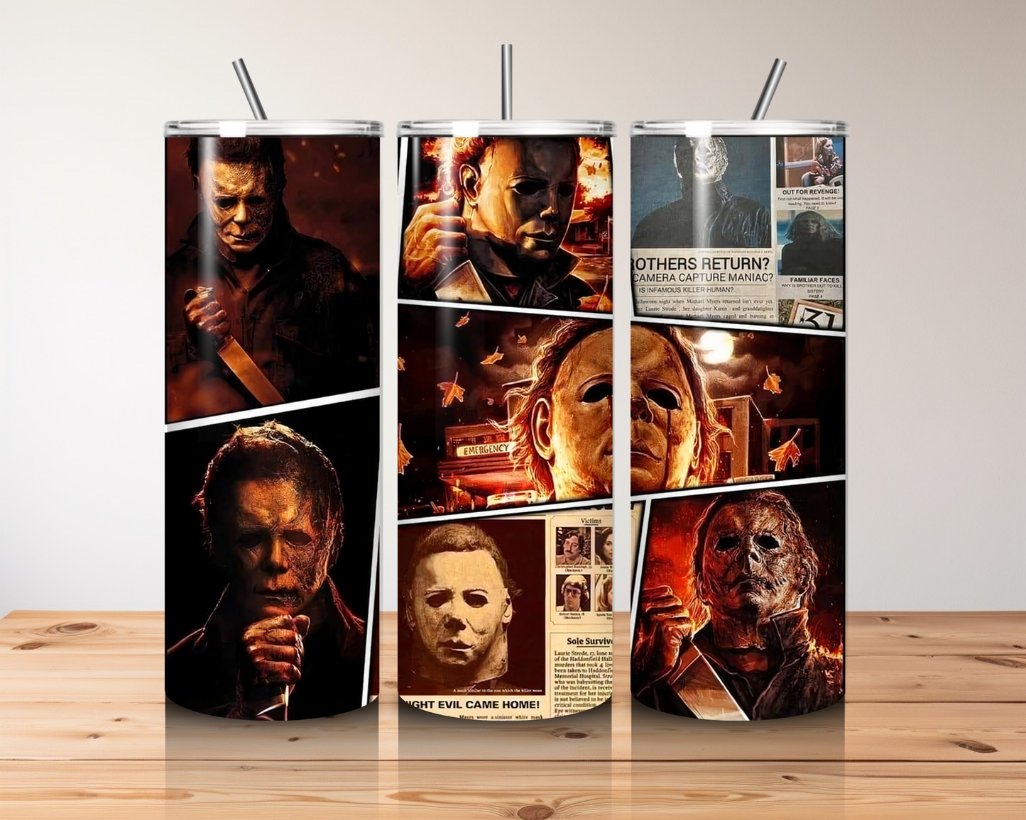 HORROR COLLAGE TUMBLER