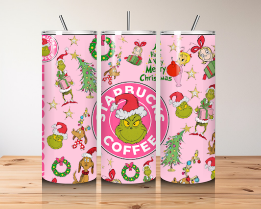 PINK GRINCH 20 OZ TUMBLER