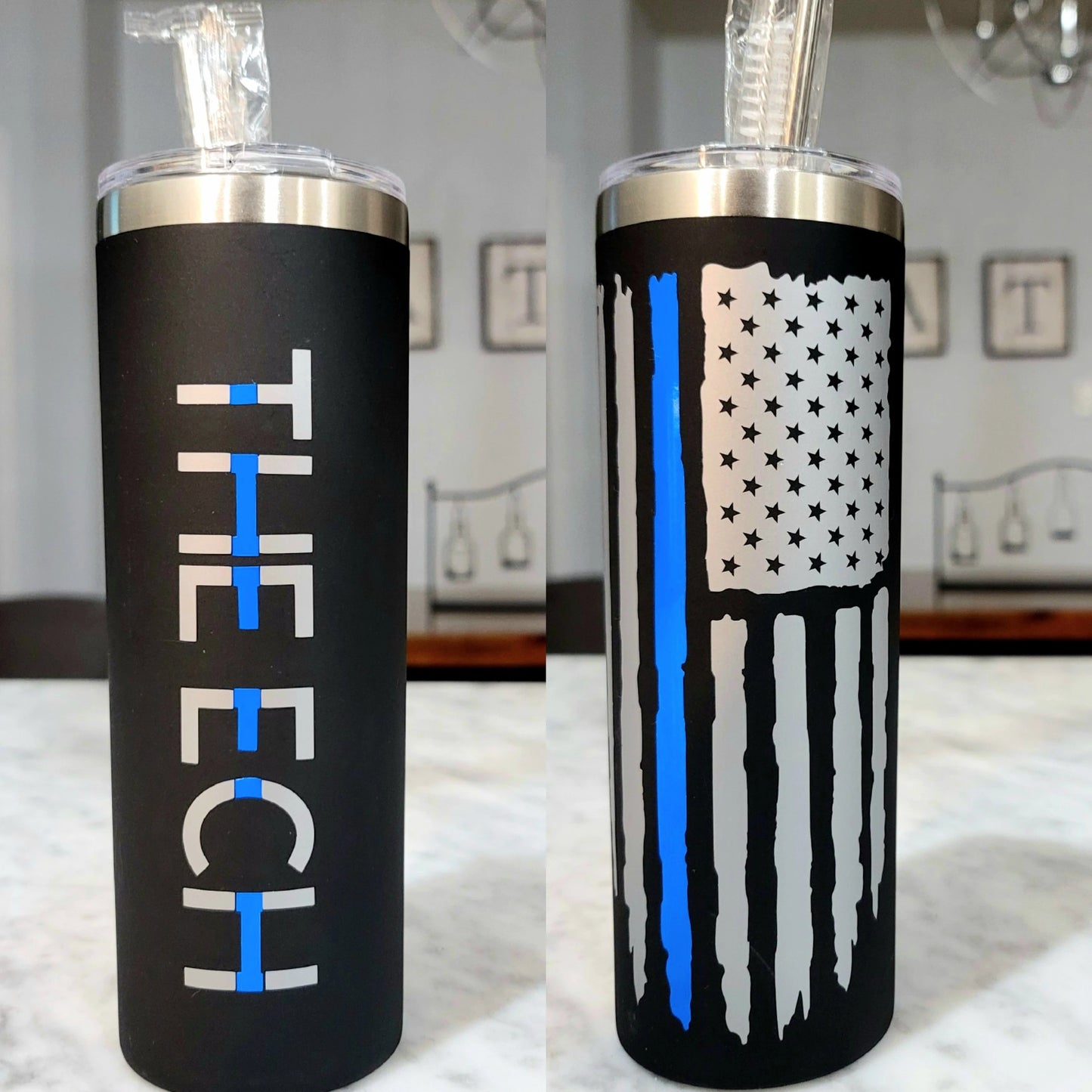 BLUE LINE TUMBLER