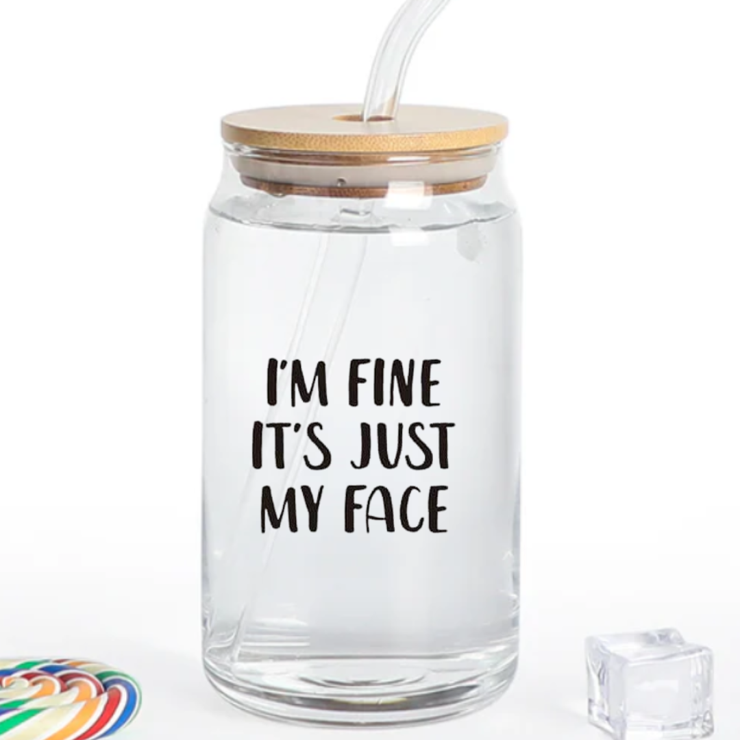 SARCASTIC 16 OZ GLASS CUPS