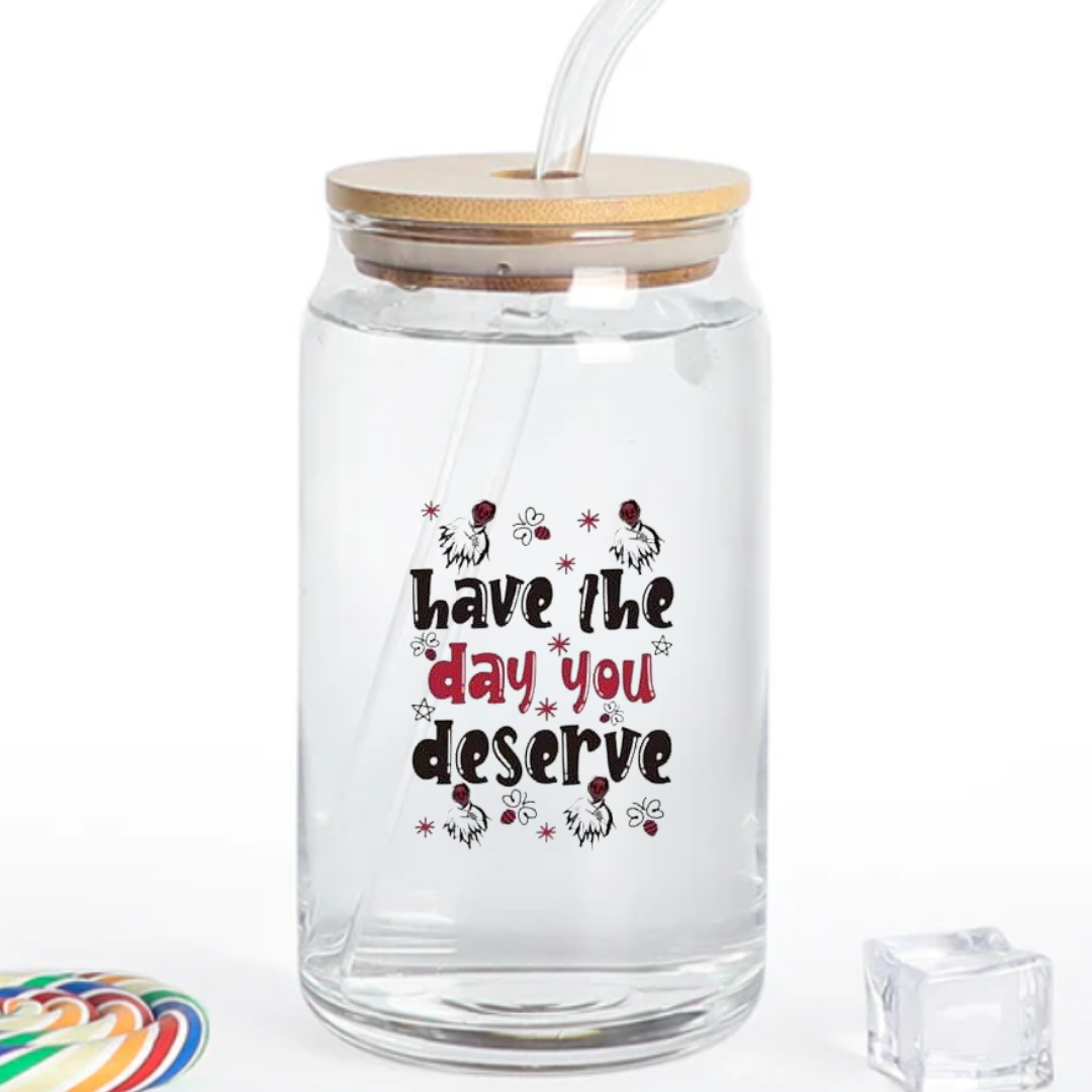 SARCASTIC 16 OZ GLASS CUPS