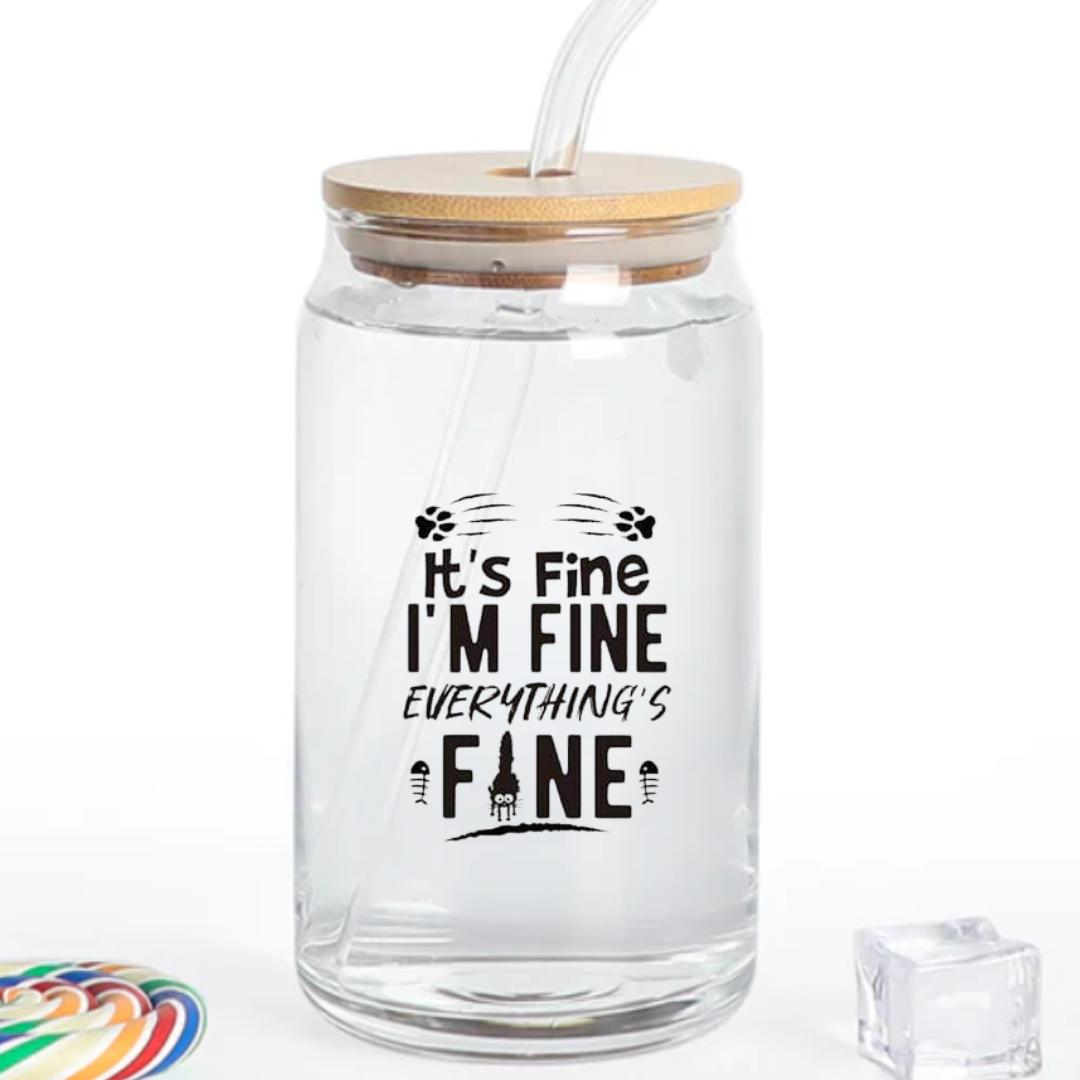 SARCASTIC 16 OZ GLASS CUPS