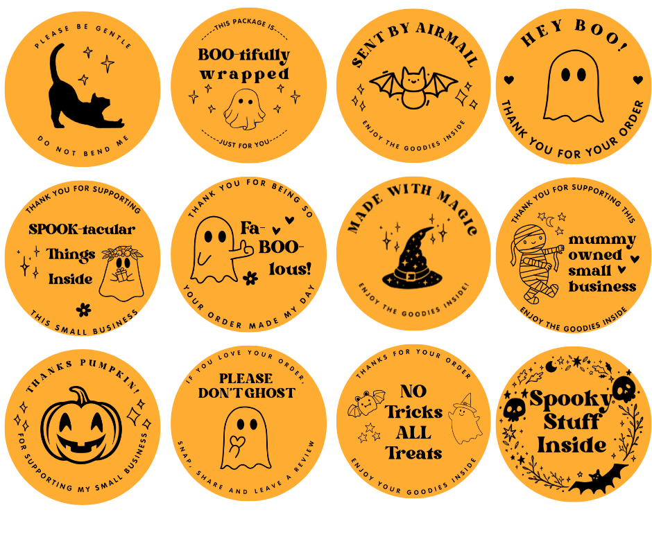 HALLOWEEN STICKERS 2x2 ROUND