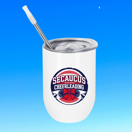 SEC PATRIOTS REC CHEER WINE GLASS ROUND