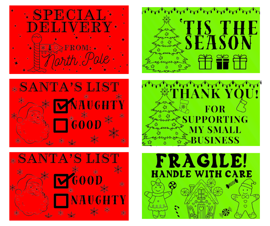 CHRISTMAS STICKERS 2.25x1.25