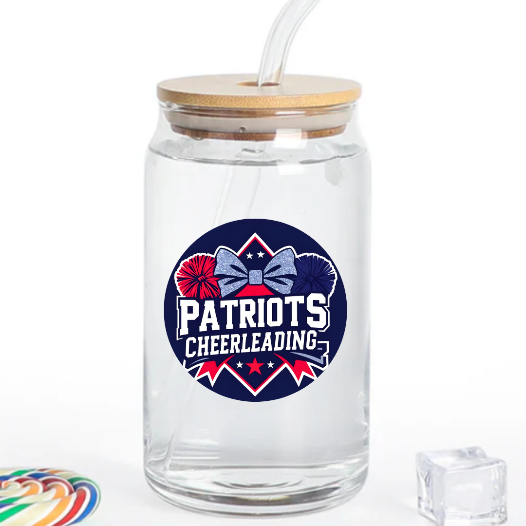 SEC PATRIOTS REC CHEER GLASS CUP BOW